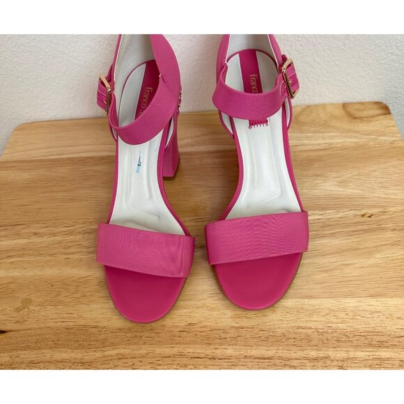 Franco Sarto Size 10 Dresss Ankle Strap Heel Gold Chain New Sandals - Picture 9 of 13